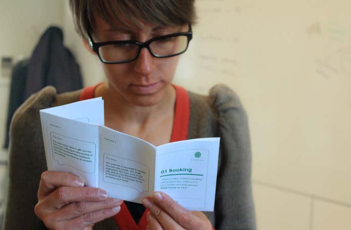 Customer reviewing the booking process to provide feedback on the customer experience